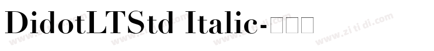 DidotLTStd Italic字体转换